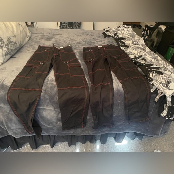 Aphrodite Red Stitch Carpenter Pants - Picture 3 of 4